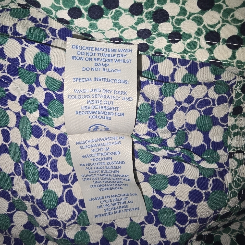 Boden Mollie Blue Green Polka Dot Printed Tunic Dress Size 6 - Picture 12 of 12